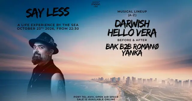 פוסטר של DARWISH x HELLO VERA • FRIDAY OPEN AIR
