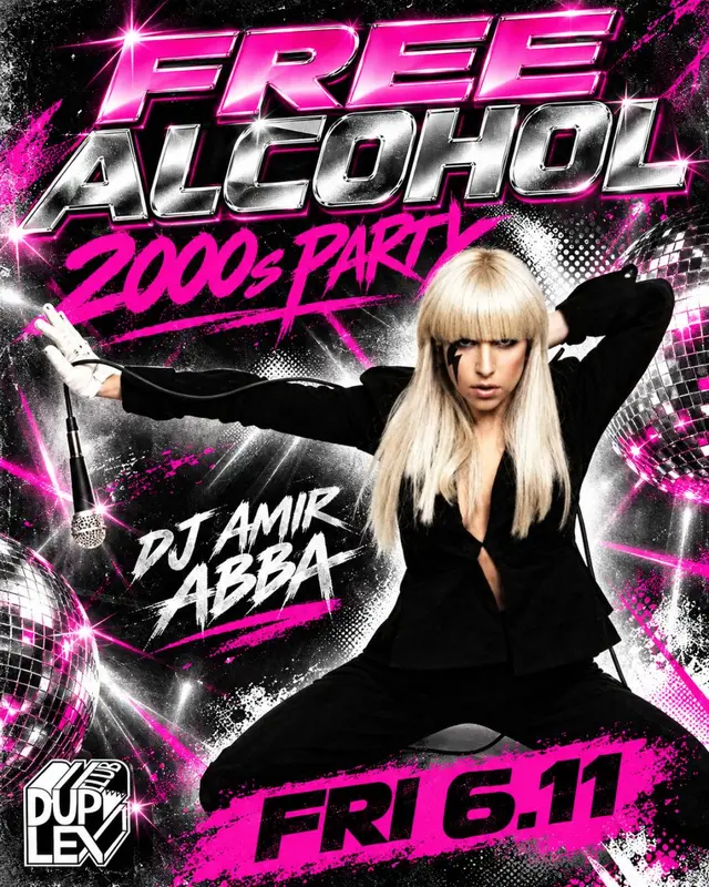 פוסטר של Free Alcohol 2000s Party