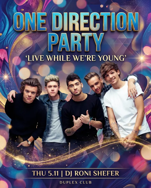 פוסטר של One Direction Party