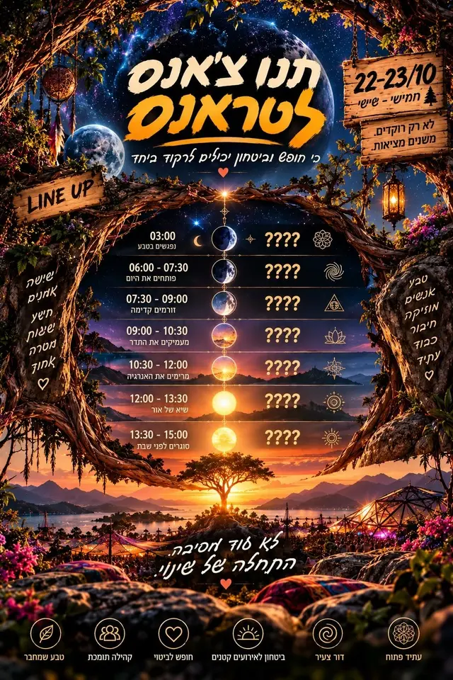 פוסטר של תנו צ׳אנס לטראנס גיוס המונים