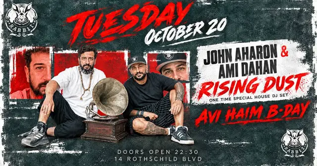 פוסטר של Rising DUST Live//Tuesday// Rabbit //20.10//