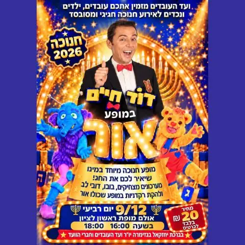 פוסטר של דוד חיים במופע אור
