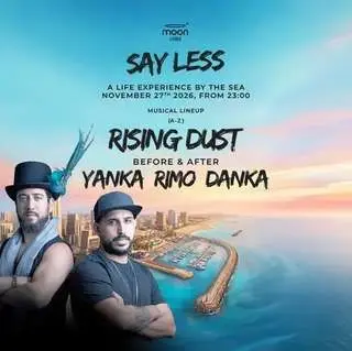 פוסטר של RISING DUST • FRIDAY MOON OPEN AIR