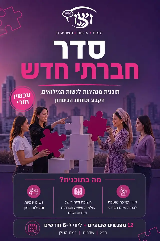 פוסטר של תכנית יזמות - סדר חברתי חדש