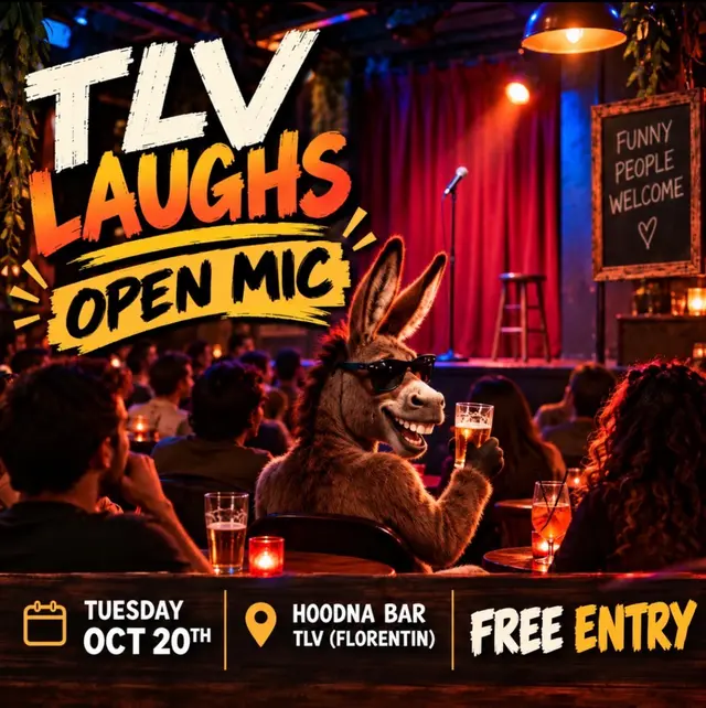 פוסטר של TLV Laughs Open Mic
