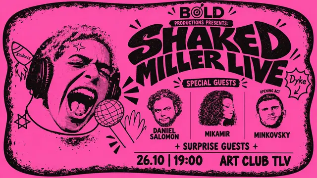 פוסטר של SHAKED MILLER LIVE @ TLV