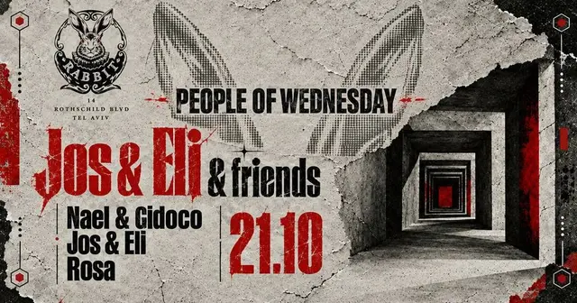 פוסטר של PEOPLE OF WEDNESDAY |21.10 RABBIT|JOS&ELI & friends
